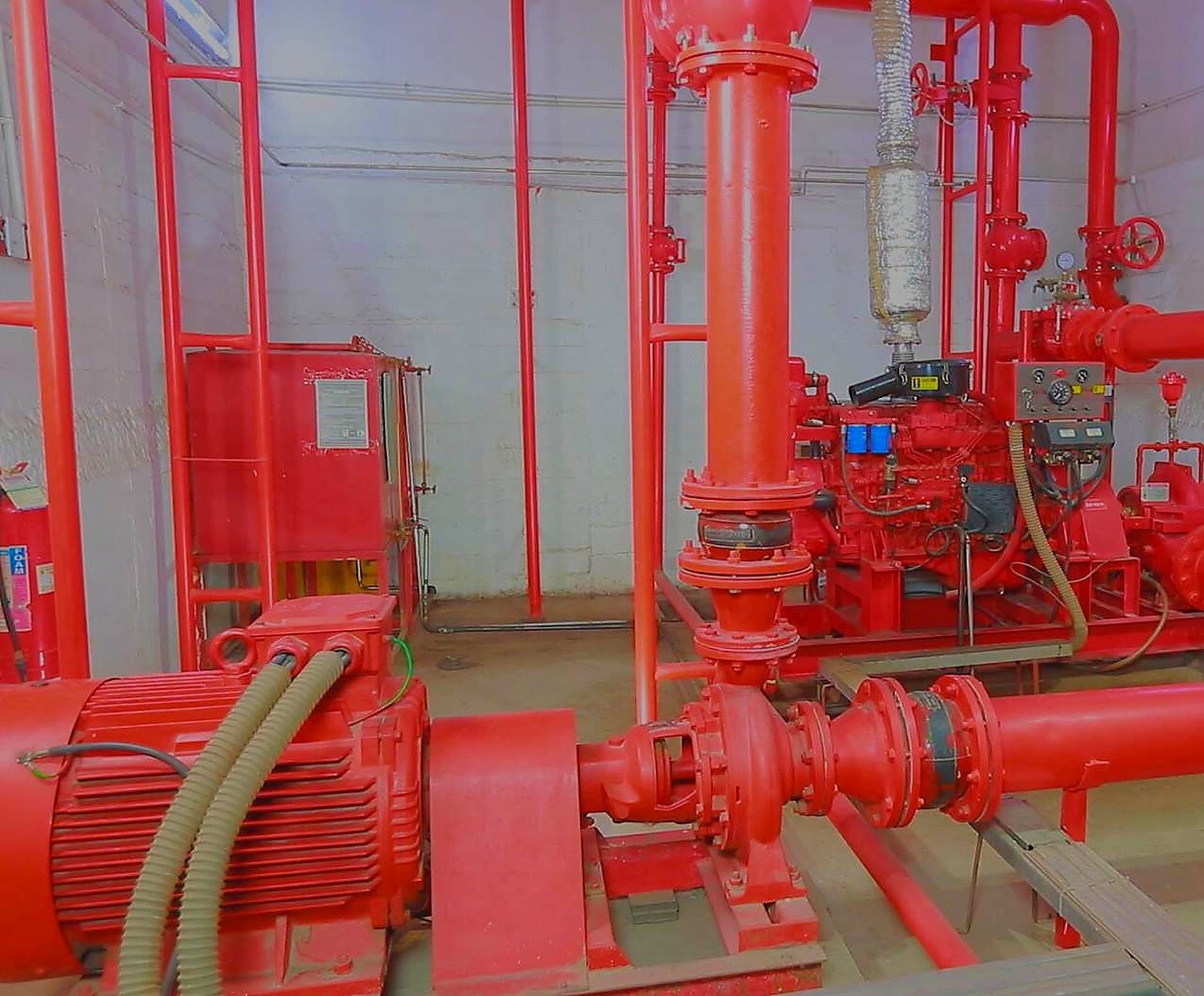 Fire protection pump house